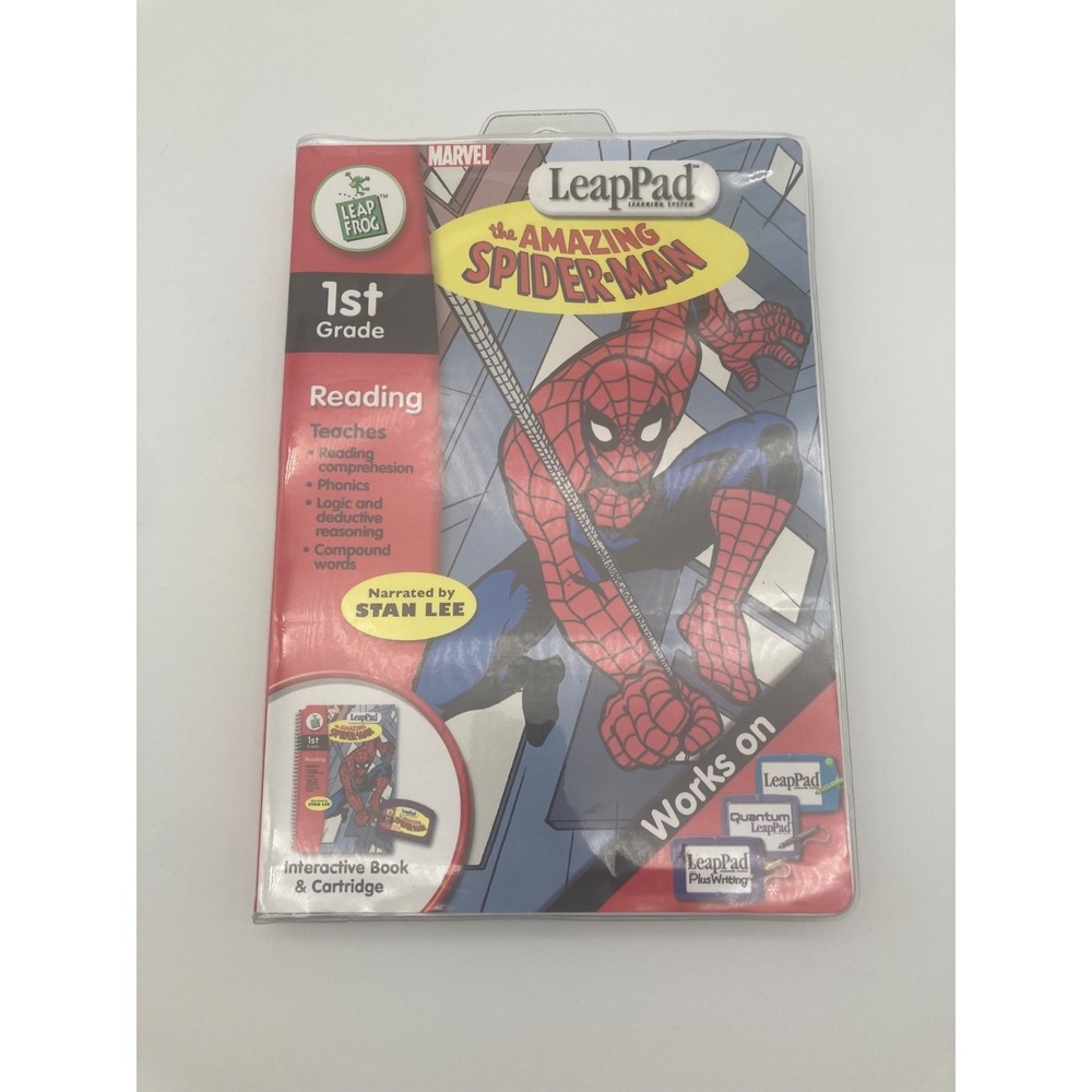 LeapFrog LeapPad Marvel The Amazing Spider-Man Interactive Book & Cartridge New